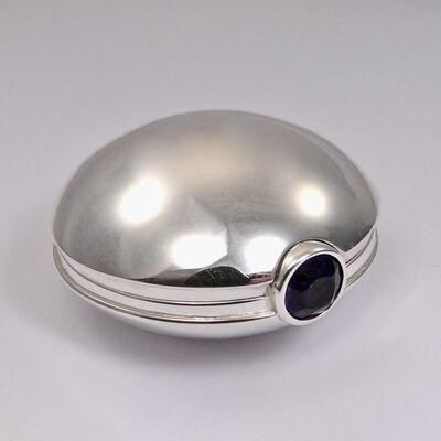 Dose, Silber 925/-, Amethyst