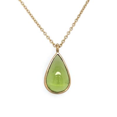 Kette mit Anhänger: Gold 750/-, Peridot: 990 Euro