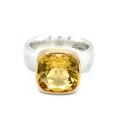 Silber 925/-, Gold 750/-, Citrin: 830,- Euro