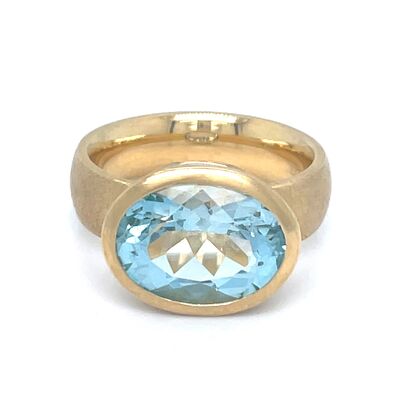 Gold 750/-, Aquamarin: 3650,- Euro