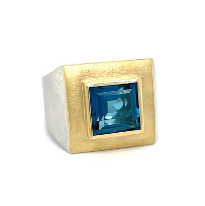 Silber 925/-, Gold 750/-, Topas: 790 Euro