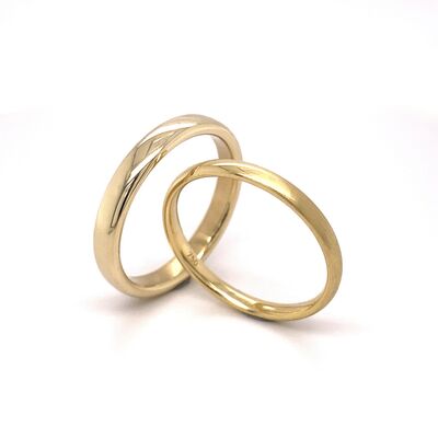 Trauringe aus 750/-Gelbgold, poliert